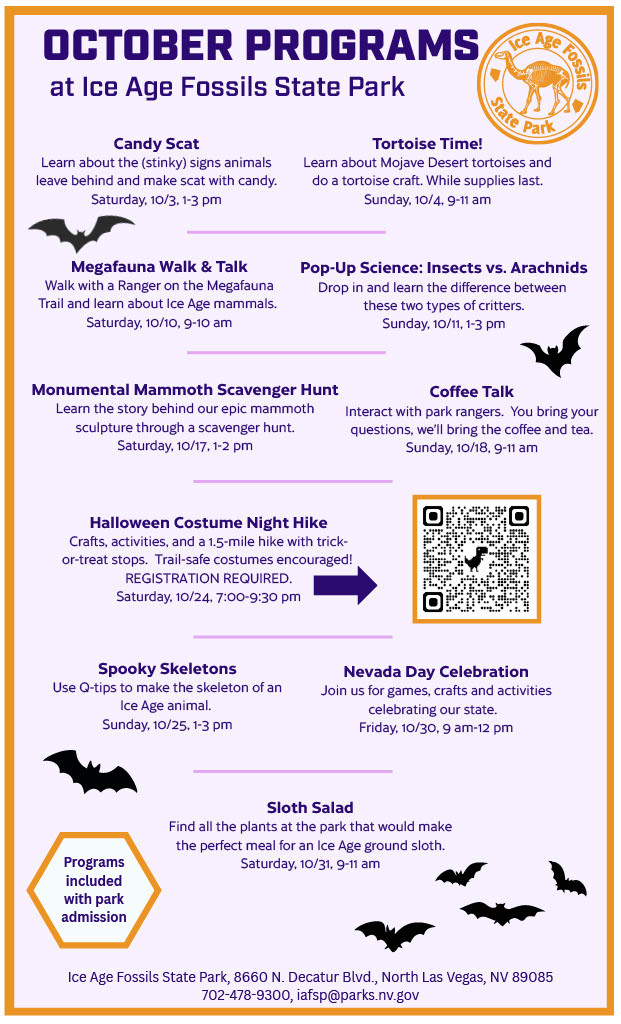 Tule Springs Fossil Park Oct 2026 Events