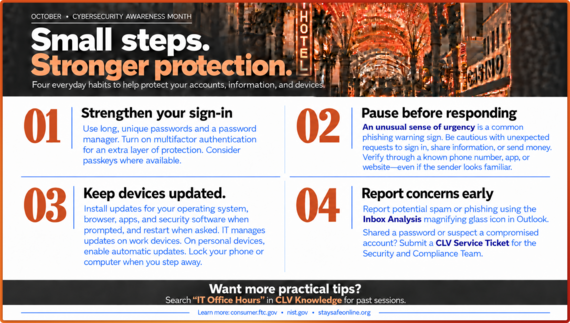 October is cybersecurity Awareness Month