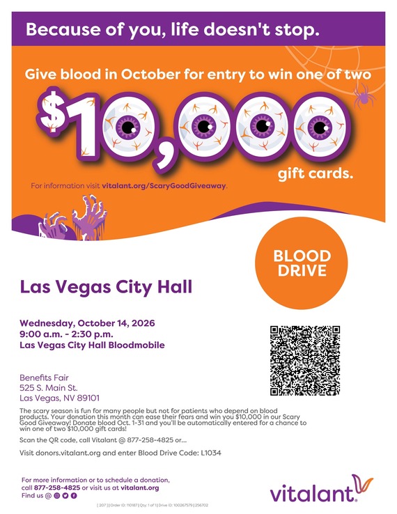 Blood Drive Oct. 14, 2026