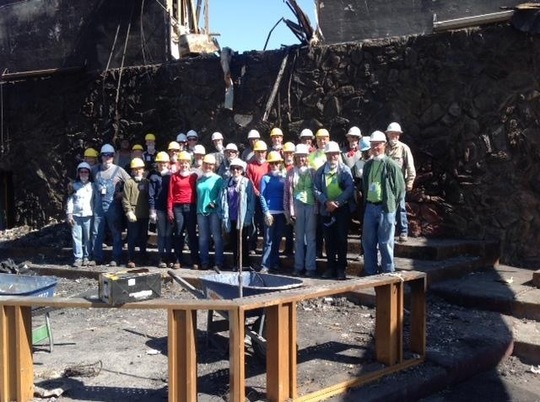 Zion Church fire_clean up