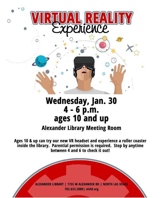 VR experience flyer