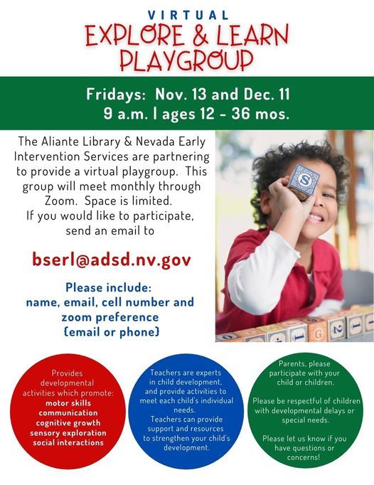 explore and learn playgroup flyer