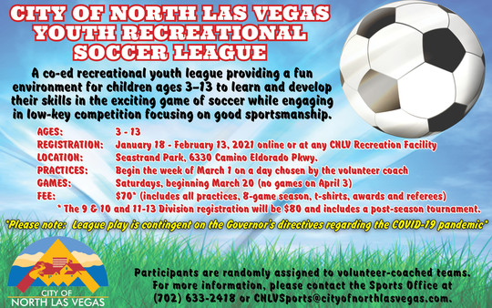Soccer League info flyer