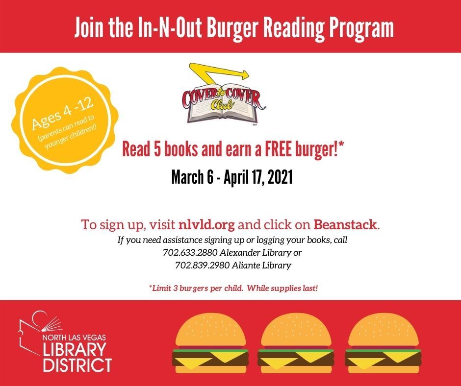 Cover to Cover reading program flyer