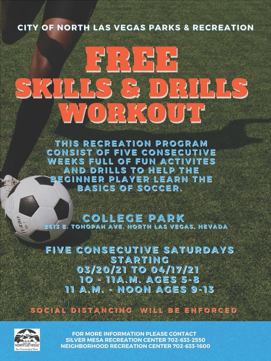 soccer workout flyer