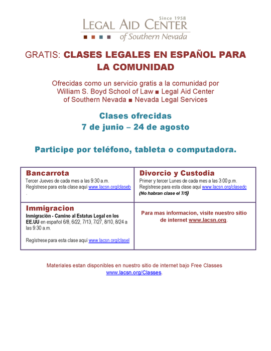 legal aid center spanish