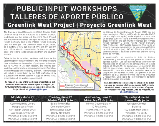 Greenlink West Project flyer