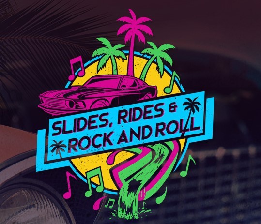 Slides, Rides & Rock and Roll logo