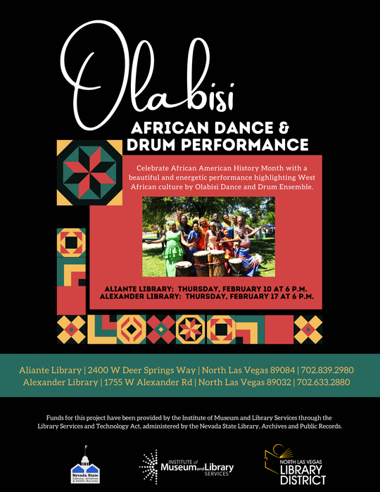 Olabisi Dance and Drume Ensemble flyer