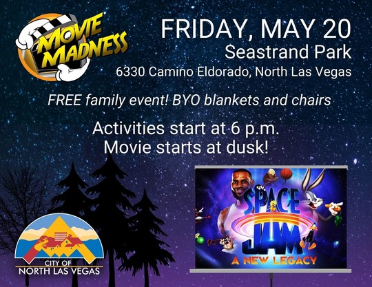 Space Jam Movie in the Park flyer