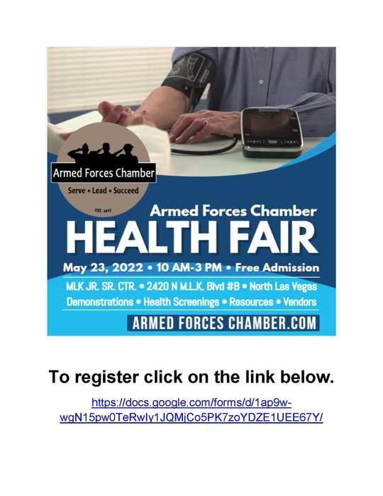 armed forces health fair flyer