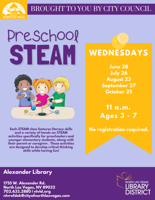 Preschool STEAM jul-oct 2023