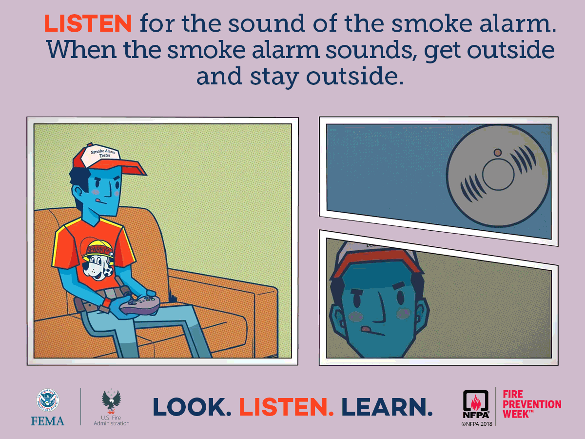 Fire Prevention Listen For Alarms