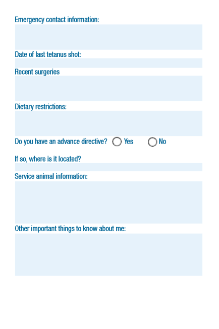 Important medical information 2