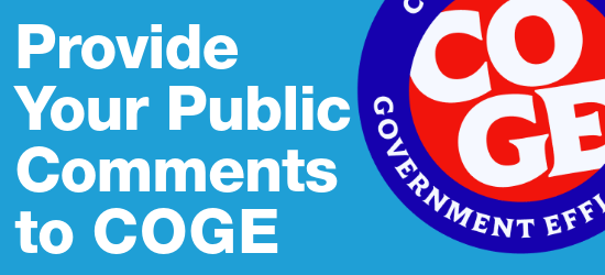 Provide Public Comments to COGE