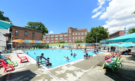 Example of a different, modern accessible NYC Parks outdoor pool (Sheltering Arms; Manhattan) Credit: NYC Parks   