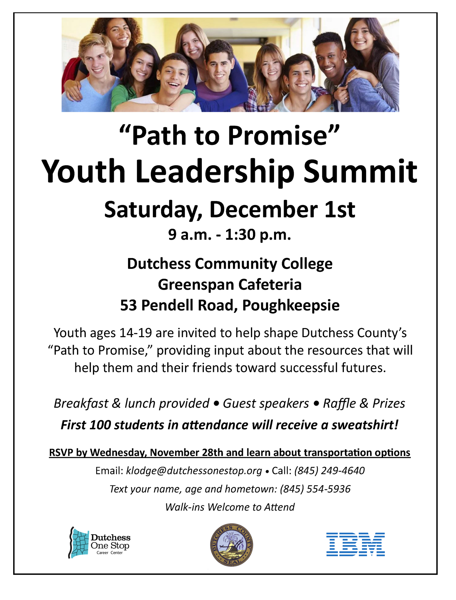 County to Host ‘Path to Promise’ Youth Leadership Summit on December 1st