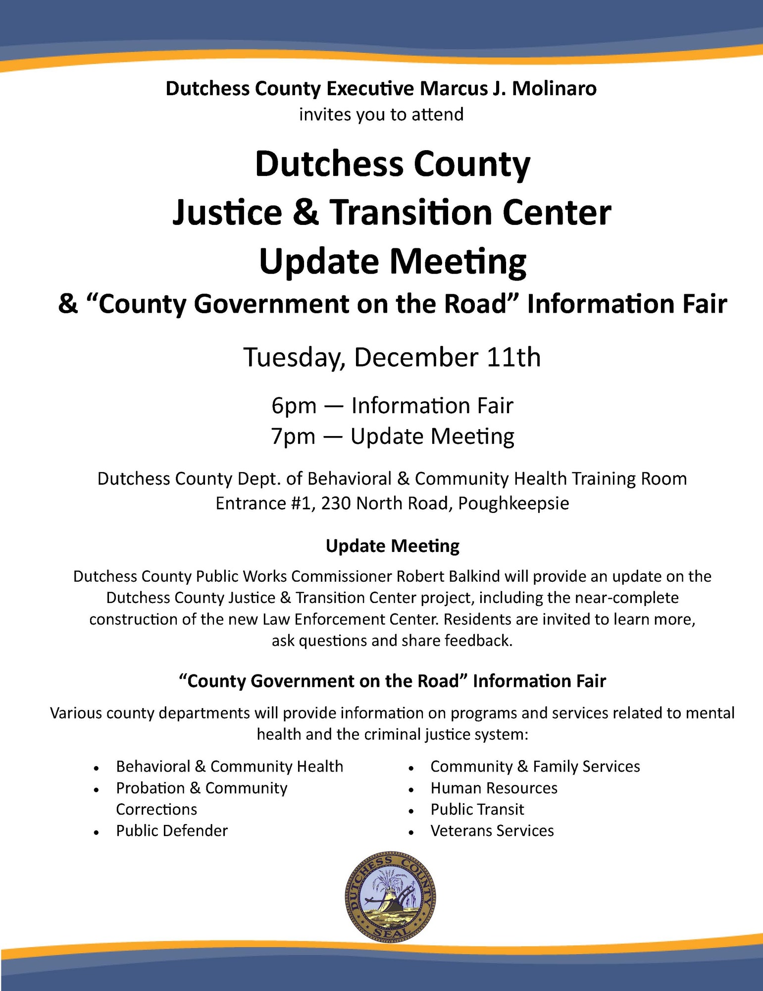 CORRECTION With event location REMINDER Justice & Transition Center