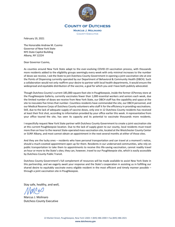 Joint vaccination site letter 