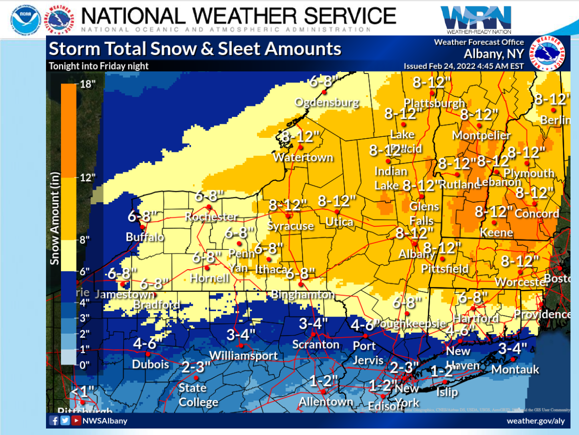 Winter Storm Warning February 25, 2021