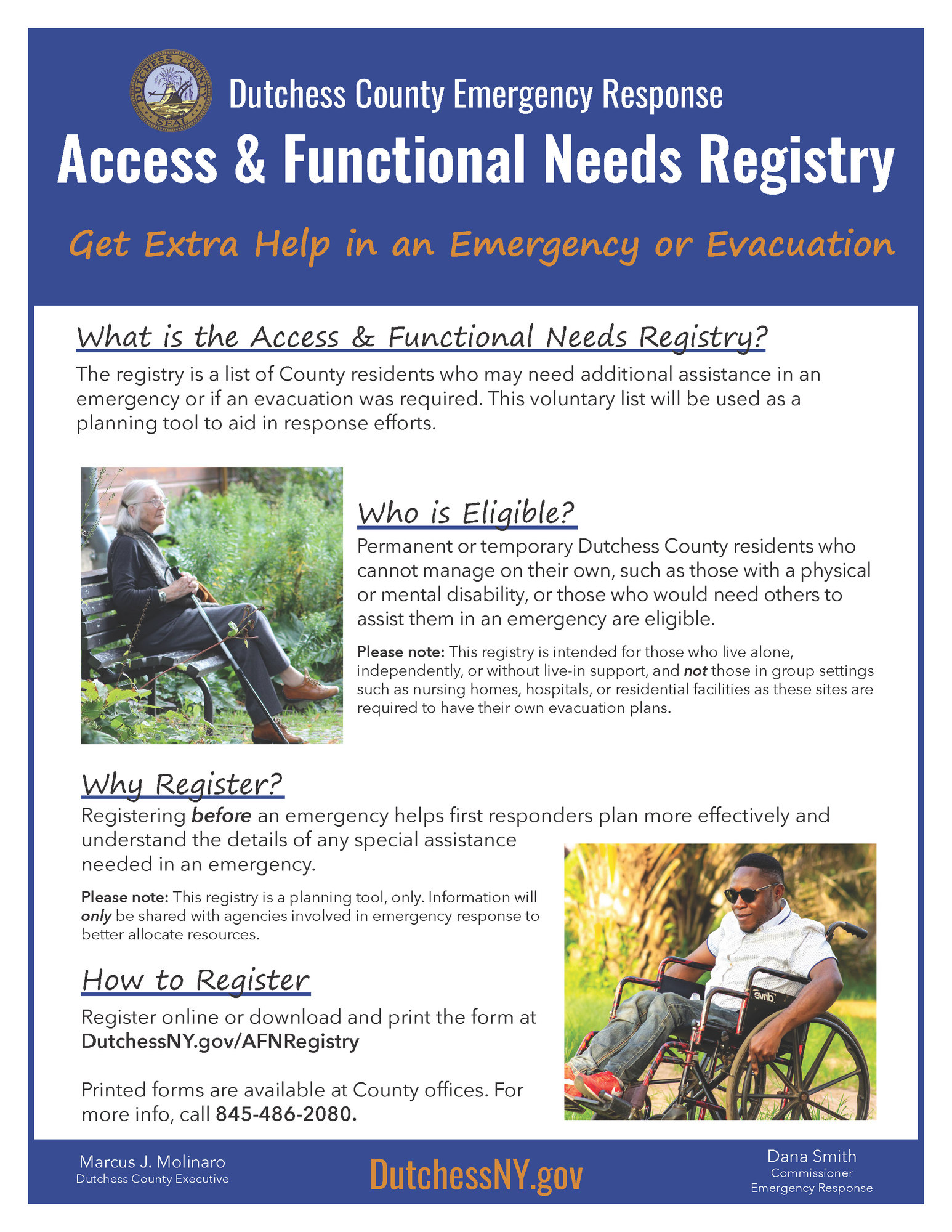 Access and Functional Needs Registry flyer