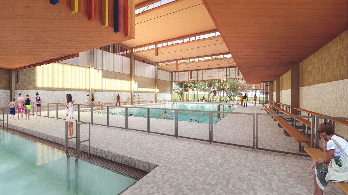 Rendering of the pool facility inside the YOU