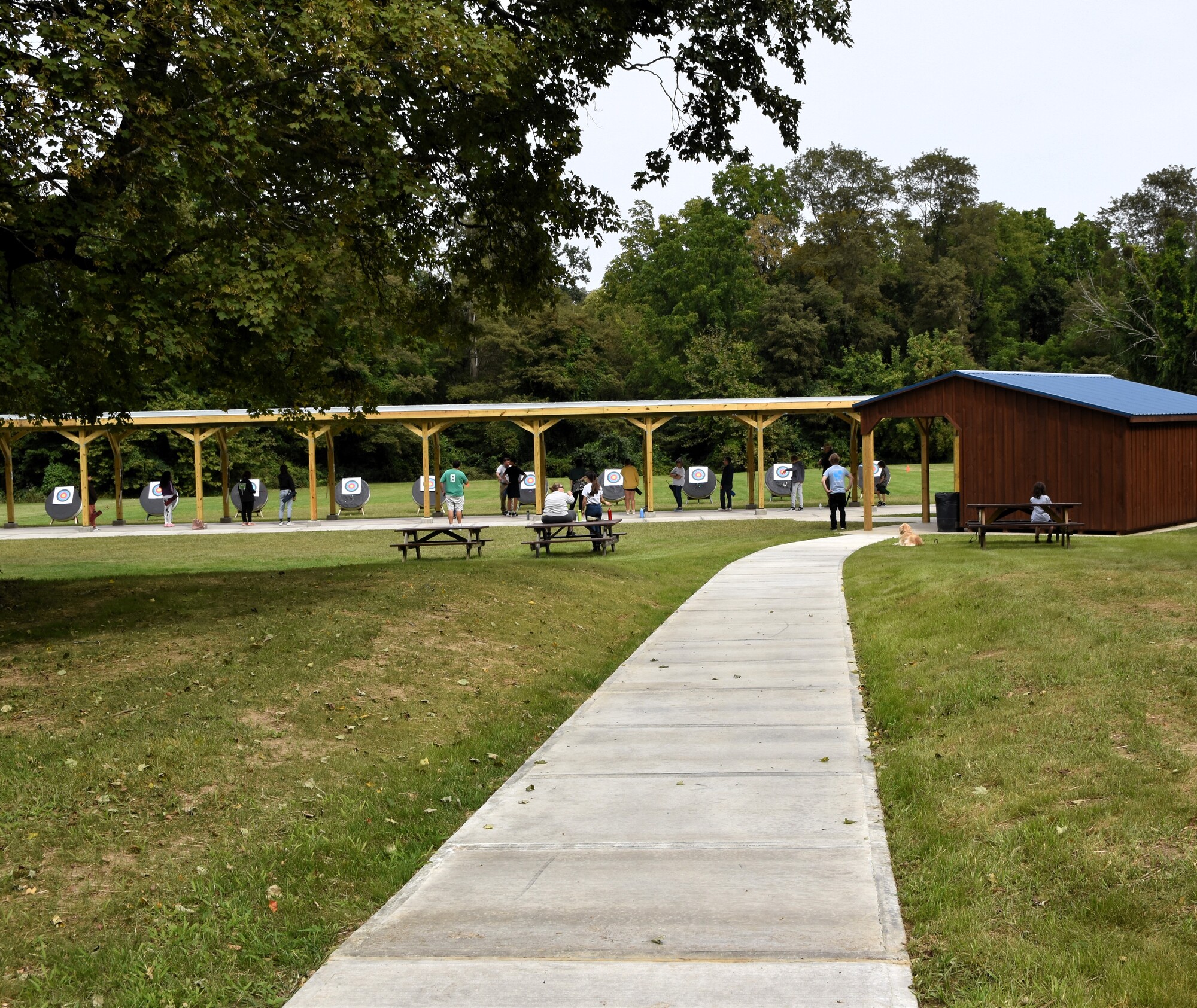 Archery range from a distance