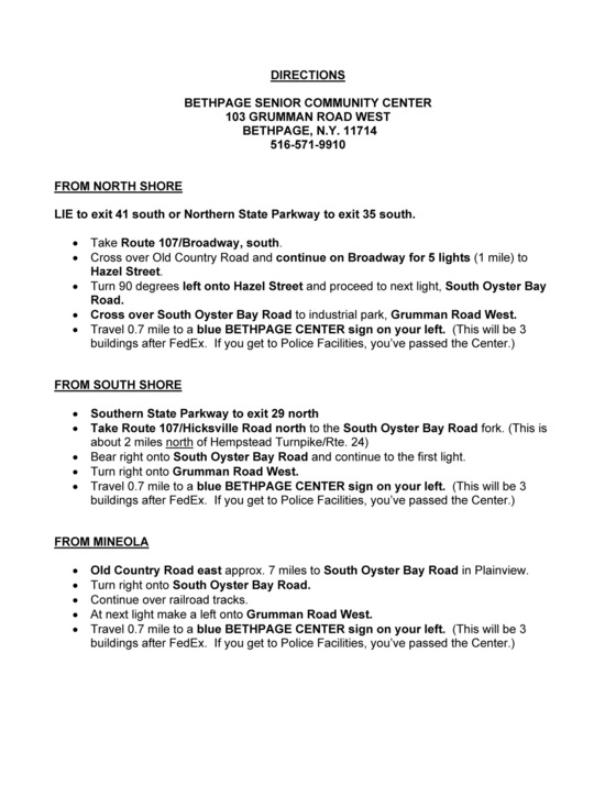 Zumba at Bethpage Senior Community Center