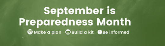 September is preparedness month - ready.gov