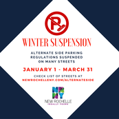 Winter Parking Regulations Suspended Graphic