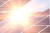 solar panels and sun