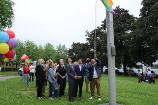 Pride Day flag raising