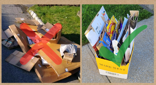 cardboard recycling do/don't