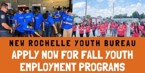 Youth Bureau two group shots at work wtih police and fire