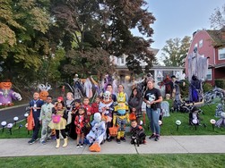 Halloween volunteers for NRPD safety video- group shot
