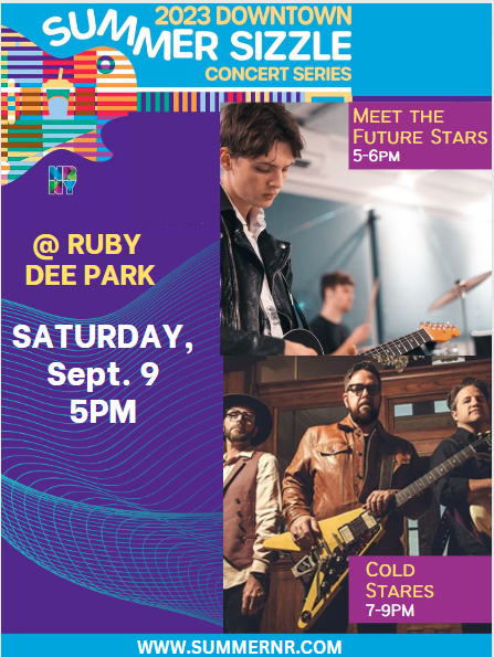 Downtown Summer Sizzle poster for School of Rock and Cold Stares