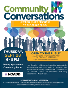 Community Conversations flyer- Bracey House