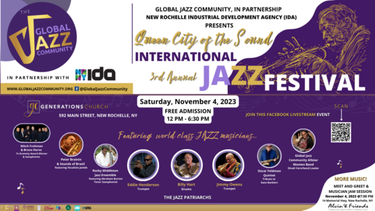 3rd Annual International Jazz Festival poster with pictures of images