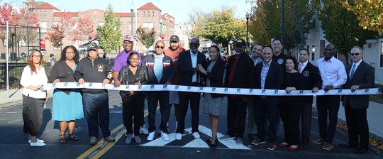 Group shot of ribbon cutting
