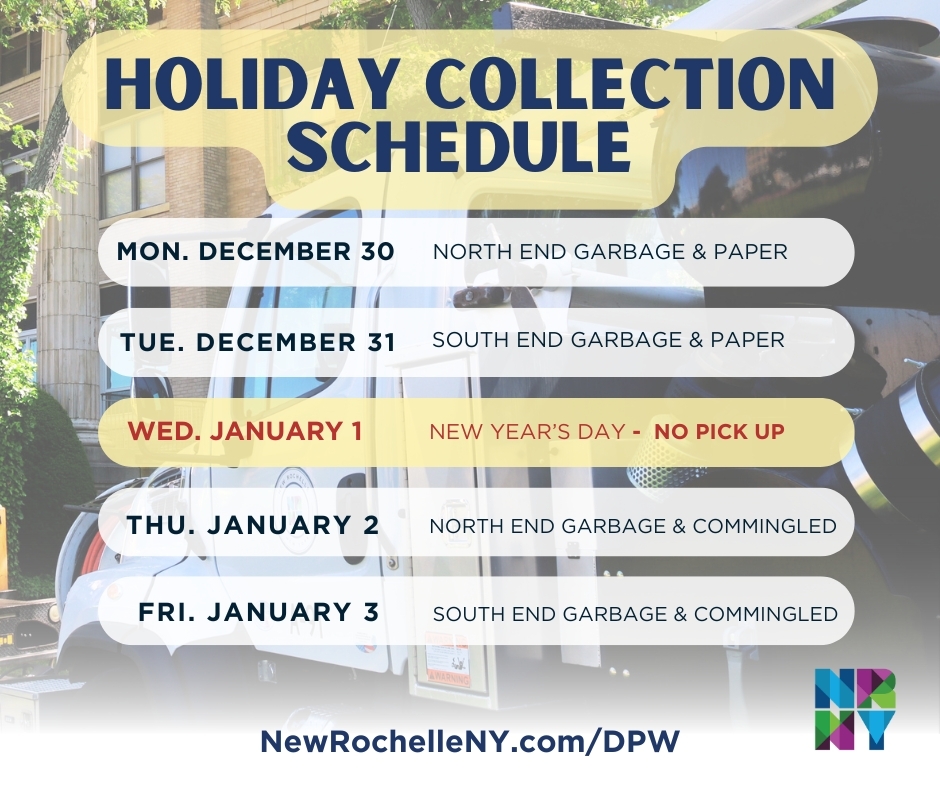 Holiday Collection Schedule 12.31-1.3