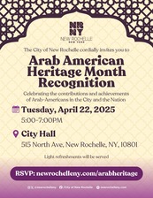 Arab American Heritage Recognition Event invite