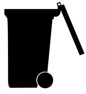 Garbage can with lid