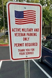 Active Duty and Veterans Parking Permit