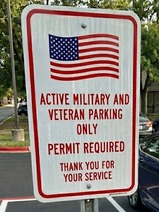 Active Duty and Veterans Parking Permit