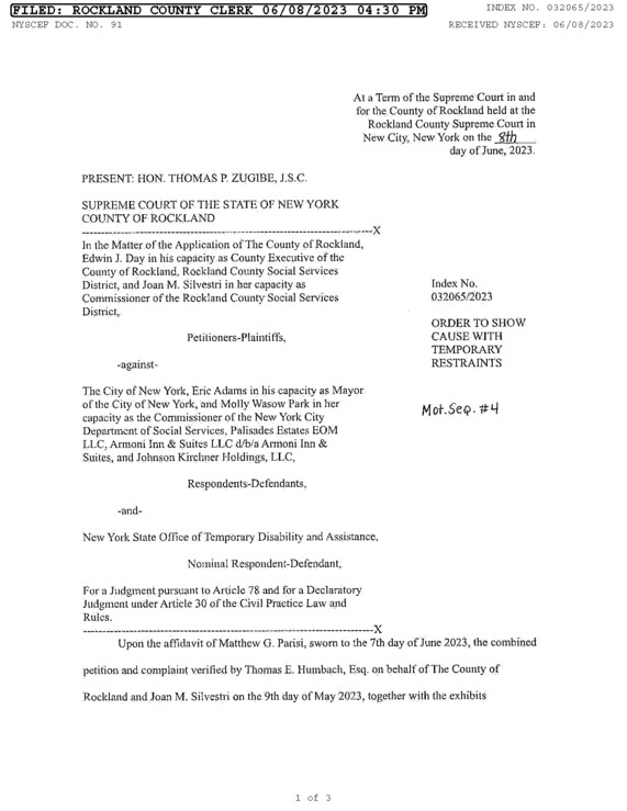 County of Rockland et v County of Rockland et ORDER TO SHOW CAUSE 91_Page_1