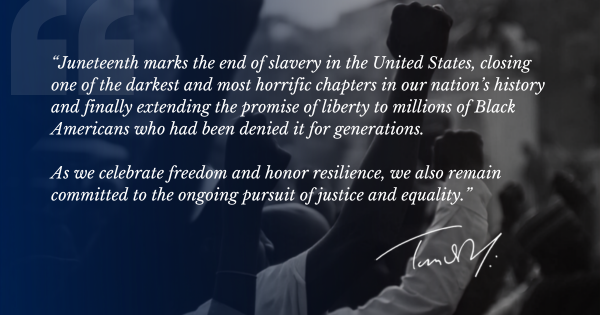 Comptroller statement on Juneteenth