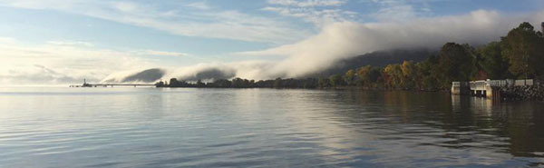 fog rolling off the Palisades - courtesy Margie Turrin