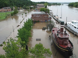 Rondout Creek Floods After Hurricane Irene