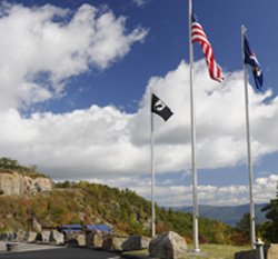 Flags on Prospect Mountain