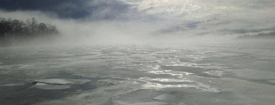 Clouds and ice - Hudson river view looking south from Norrie Point courtesy of Chris Bowser